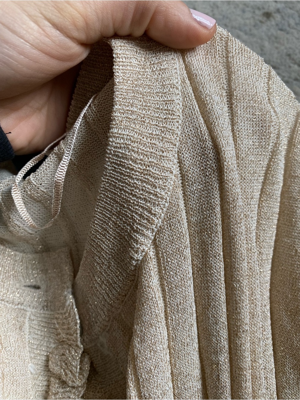 ZARA Women’s Ruffle-Trim Ribbed Cardigan - Cream - Picture 6 of 8